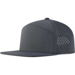 Mens Flat Brim Snapback Hat Adjustable Breathable Performance Baseball Cap